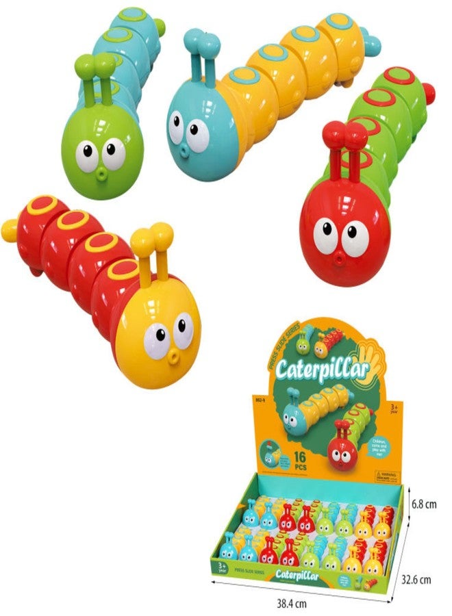 MUNMOLL Wind Up Caterpillar Press & Go for Kids Infant Toddler Press Moving Toy Vehicle Bath Snake Toy for Kids Plastic Animal Shape Moving Educational Sensory Gliding Toys Random Color (Pack of 1) - Image 4
